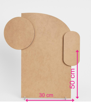 Painel curvado Duo em MDF